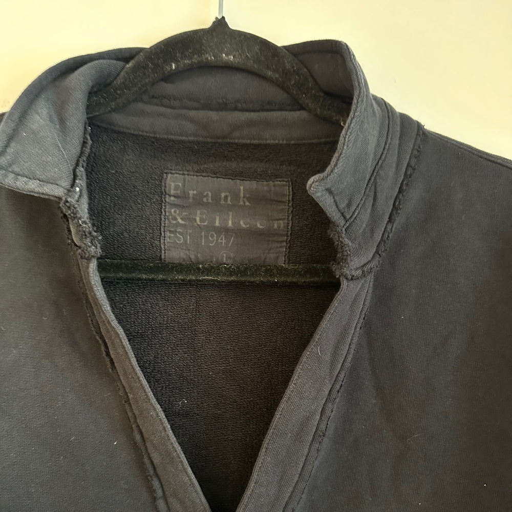 Frank & Eileen Black PATRICK
Popover Henley V-Neck Sweater Large - Picture 3 of 4